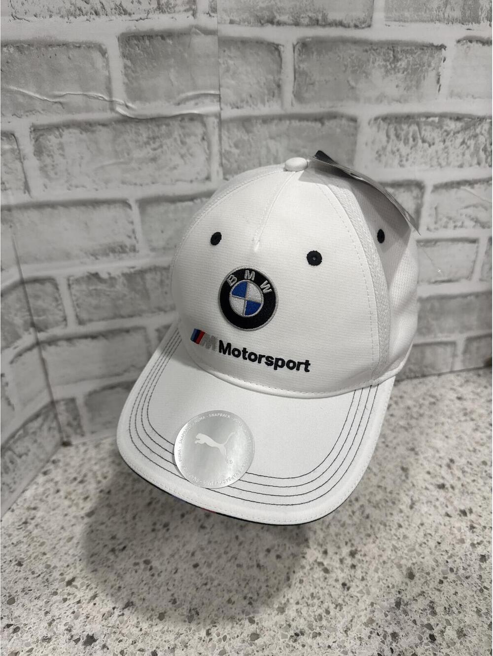 PUMA x BMW M Motorsport White Baseball Cap Adjustable Strapback, NWT